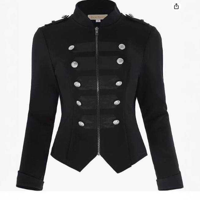 Vintage Fashion Dresses - Women gothic punk jacket Slim Fit