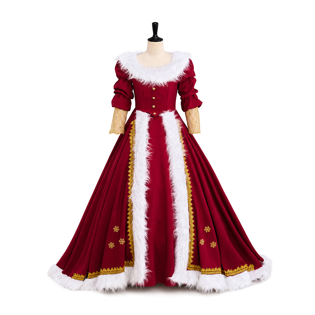 Deluxe Mrs Claus Costumes Adul - Vintage Fashion Dresses 评论和价格